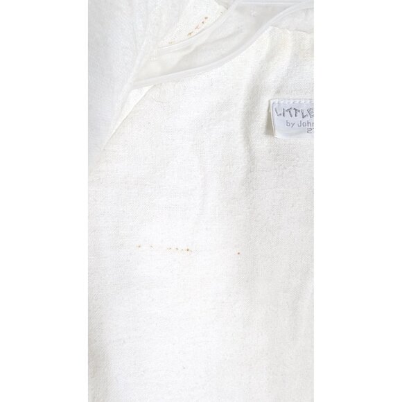 Toddler girls white faux fur button front jacket - Picture 7 of 7